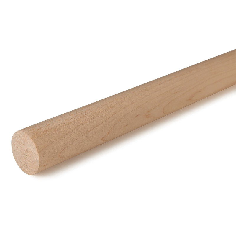 36" Round Wood Dowel - Species:Maple - Diameter:1"